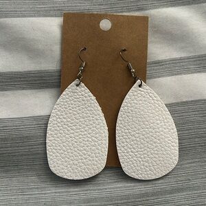 White Shagreen Earrings